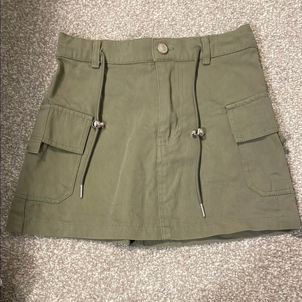 Princess Polly Olive Green Cargo Mini Skirt